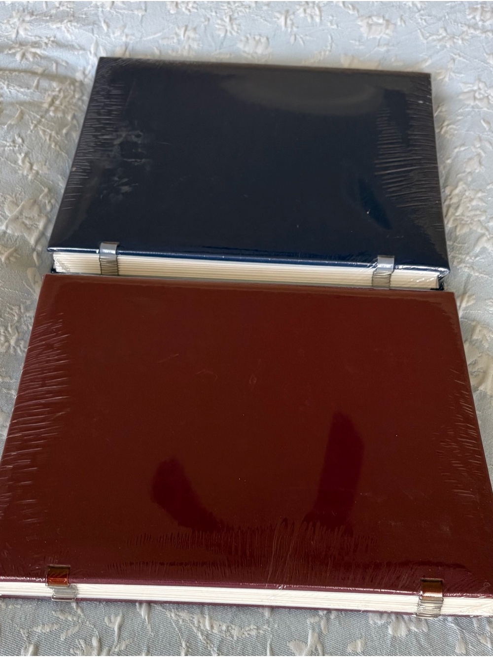 Set of Two Gold-Trim Hardcover Creative Memories albums - Burgundy & Navy - Picture 2 of 3